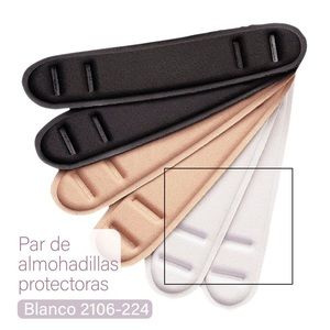 Soft, non-slip bra pads, shoulder protectors.